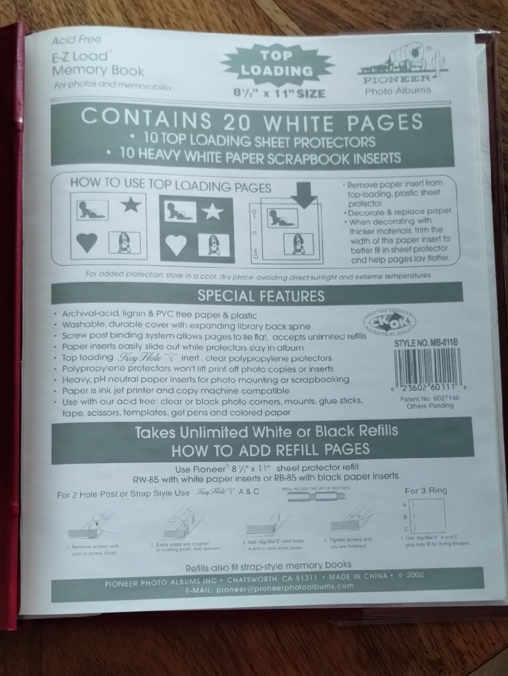 E-Z Load Memory Book - Picture 3 of 7
